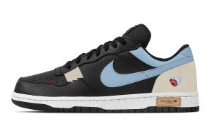 Парные скейтерские кроссовки Big First Love Engraved In The Heart устойчивые к истиранию дышащие низкие мужские Nike, черный/синий