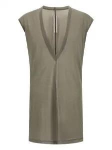 Футболка с V-образным вырезом Rick Owens, серый