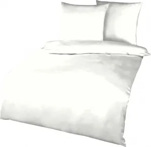 Комплект постельного белья из фланели, однотонный, цвета: желтый, песочный, лайм, светло-голубой, терра, белый, красный, антрацит, лен, серебристый, цвет: белый, размер: 155x220 см Kaeppel