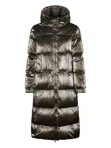 Стёганая куртка с капюшоном K-Way, коричневый