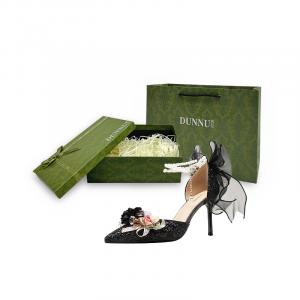 Dunnu Туфли на высоком тонком каблуке женские, черные