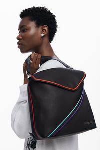 Мини-рюкзак CLEO из черной трикотажной ткани с искусственными вставками