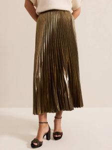 Металлизированная плиссированная юбка Dhalia Phase Eight, Gold