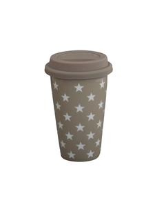 Термокружка Travel Mug Stars в серо-коричневом цвете Krasilnikoff