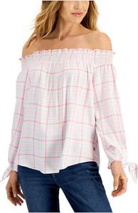 Женская полосатая блузка с открытыми плечами от Tommy Hilfiger, Fairytale