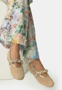 Балетки с ремешком на щиколотке Alma En Pena, Taupe