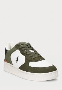 Кроссовки MASTERS COURT NUBUCK & LEATHER SNEAKER UNISEX Polo Ralph Lauren, оливковый