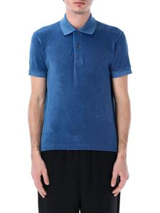 Рубашка поло из махровой ткани TOM FORD, синий