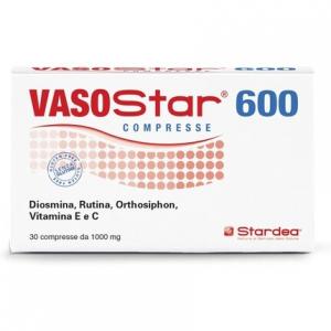 Vasostar 600 Хроническая венозная недостаточность Биофлавоноиды Диосмин Здоровье ног Против тяжести и отеков ног Добавка 30 таблеток Stardea