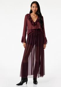 Юбка Koton Pleated skirt, Brown