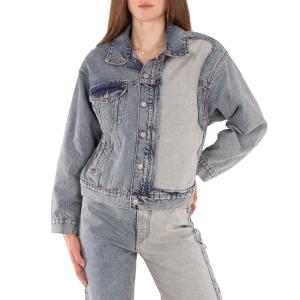 Куртка джинсовая с классическим воротником MM6, светло-голубой