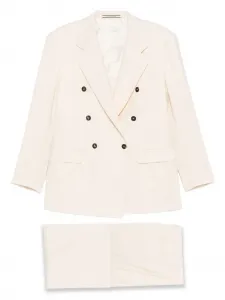 Костюм T-Loreley19B с двубортным карманом Tagliatore, белый