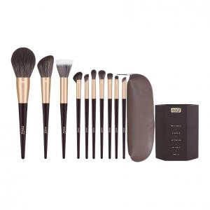 Обновленный набор из 10 светящихся кистей для макияжа для начинающих портативный мягкий комфортный для кожи с кейсом для контуринга MSQ