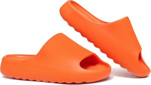 XTJSCBDSH Детские сандалии с облачной подошвой для мальчиков и девочек - шлепанцы, летние пляжные и бассейновые тапочки, для дома и улицы, оранжевый