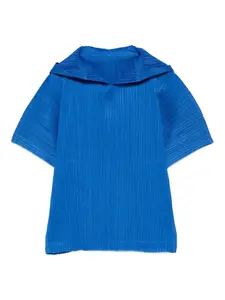 Плиссированная футболка с капюшоном Pleats Please Issey Miyake, синий