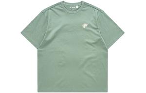 Футболка унисекс серо-зеленая FILA FUSION