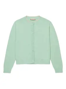 Кардиган с логотипом Marni Kids, зеленый