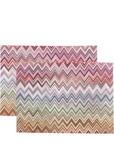 Набор из двух салфеток с узором зигзаг, 51х37,5 см, Missoni Home, красный