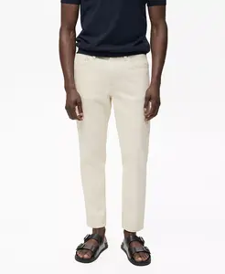 Мужские джинсы Ben Tapered Fit MANGO, коричневый/бежевый