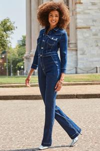 Миниатюрный джинсовый комбинезон в стиле вестерн Sosandar, синий