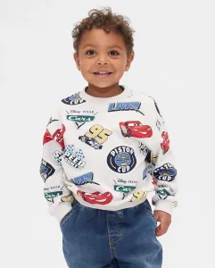 Мягкая детская толстовка с винтажными машинами от × Disney для малышей Gap, белый