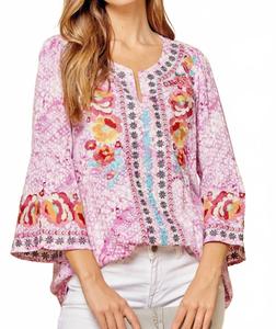 Топ с вышивкой South Beach в лавандовом цвете Andree By Unit, лавандовый