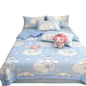 Sanrio Охлаждающее шелковистое летнее одеяло с охлаждающим эффектом, машинная стирка, синтетическое волокно