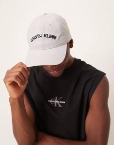 Кепка с логотипом Calvin Klein Jeans серого цвета