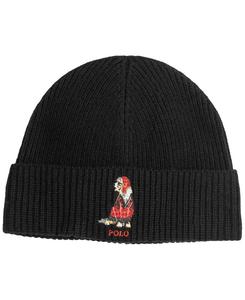Мужская праздничная шапка-бини для собак Polo Ralph Lauren, Black