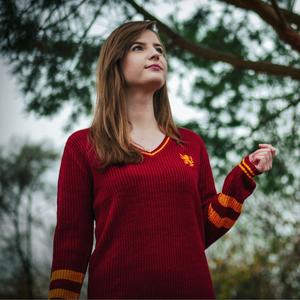 Гарри Поттер - Гриффиндорское вязаное платье красное