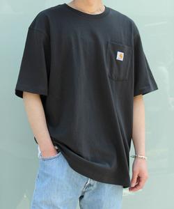 Футболка Carhartt Workwear с коротким рукавом, свободного кроя, с карманом, с логотипом, K87