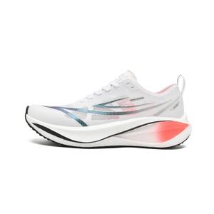 OAOU Низкие кроссовки унисекс, цвет белый, персиково-красный