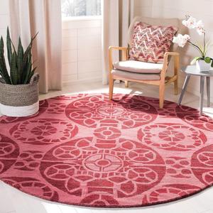 SAFAVIEH, 214 x 214 см, Коллекция Wyndham Red WYD376C ручной работы современный премиальный шерстяной ковер