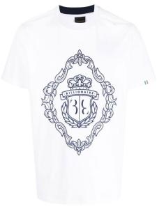 Футболка с вышитым логотипом Billionaire, белый