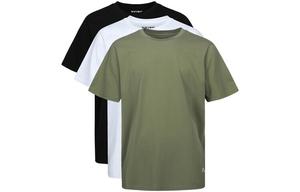 Футболка мужская белая/черная/армейский зеленый Evisu, черный