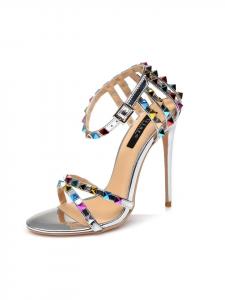 Серебряные сандалии Giaro