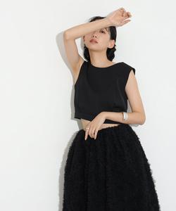 Пышное тюлевое платье с застежкой-молнией сзади, свадебное, вечернее или праздничное Pourvous, цвет Black