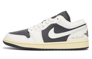 Баскетбольные кроссовки Air 1 Vintage женские с низким верхом, черный/белый/серый Jordan