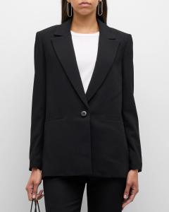 Блейзер-бойфренд с воротником-стойкой Denny Alice + Olivia, цвет Black