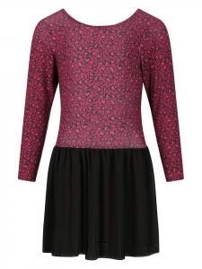 Zigzag Гимнастическое платье "Ditter" розово-черного цвета