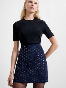 Мини-юбка с отделкой в стиле Sherry French Connection, Navy