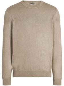 Свитер с круглым вырезом Zegna, нейтральный