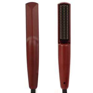 Выпрямляющая щетка для волос антиожог портативная FANZHONG, красный