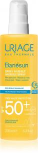 Bariésun невидимый спрей без отдушек SPF50+ защитный спрей для лица и тела SPF 50+ Uriage, 200 мл