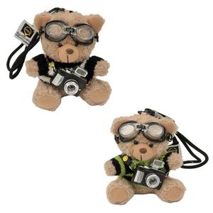 Плюшевый кулон Pilot Bear Dolls высотой 11 см ROUERXIONG, белый