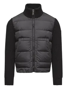 Куртка с вязаной вставкой Moncler Enfant, черный