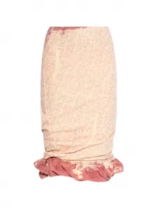 Бледная юбка с оборками DIESEL, бежевый