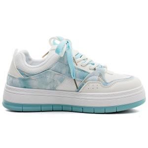 Кроссовки WARRIOR Skateboarding Shoes Women's Low-top White/Light Blue, белый/голубой