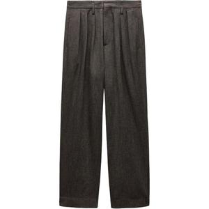 ZARA Повседневные брюки ZW Series для женщин, принт зебра, brown