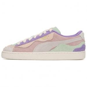 Кроссовки Puma Suede Skateboarding Shoes Unisex Low-top Pink/green/purple, розовый
